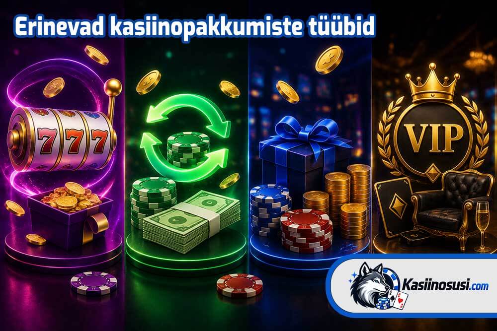 Kasiinopakkumiste erinevad tüübid